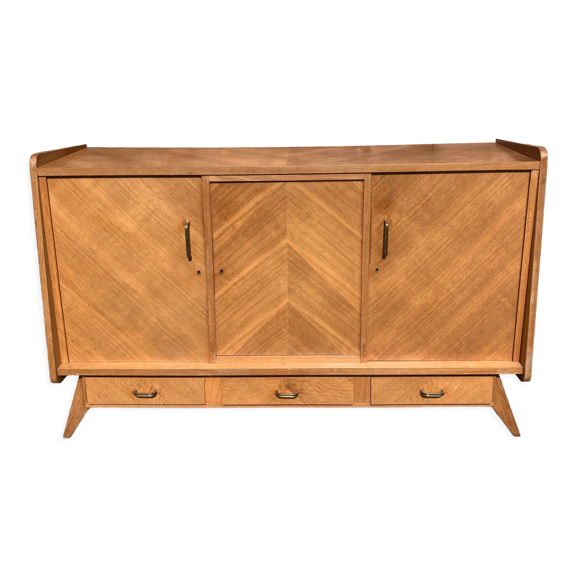 PRODUCT BHV - French row in blond oak of the 60s