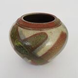 Round vase, ball signed Olivier Roy Vallauris. 80 years