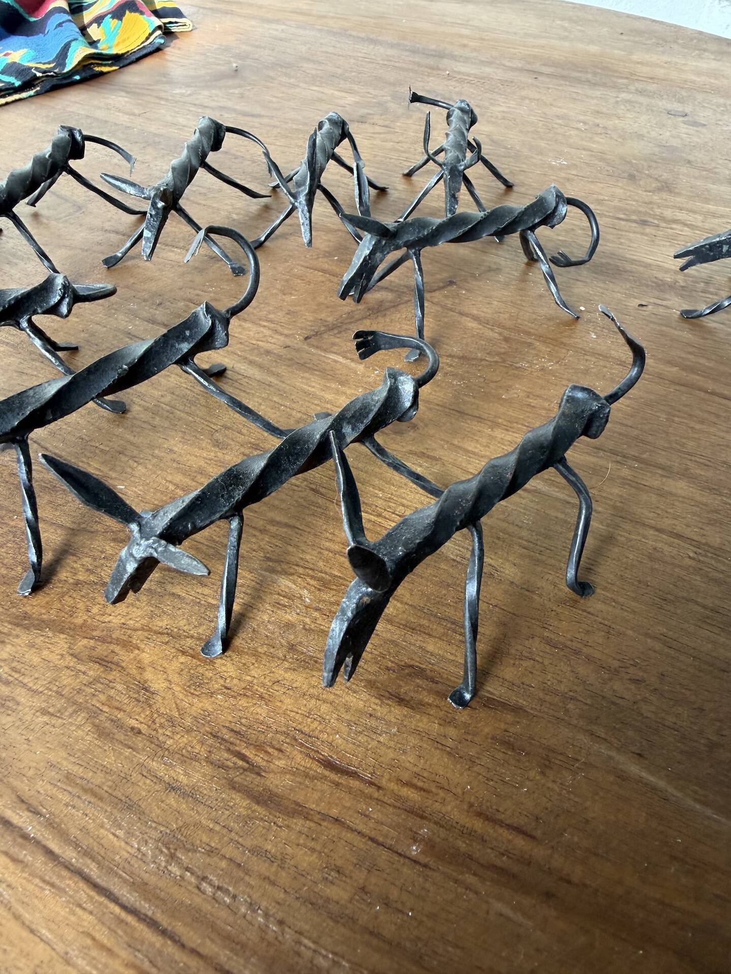 Brutalist zoomorphic knife rests