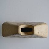 Brutalist stoneware vase Signed to be identified
