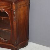 Napoleon III Curved Display Case in Mahogany Circa 1880