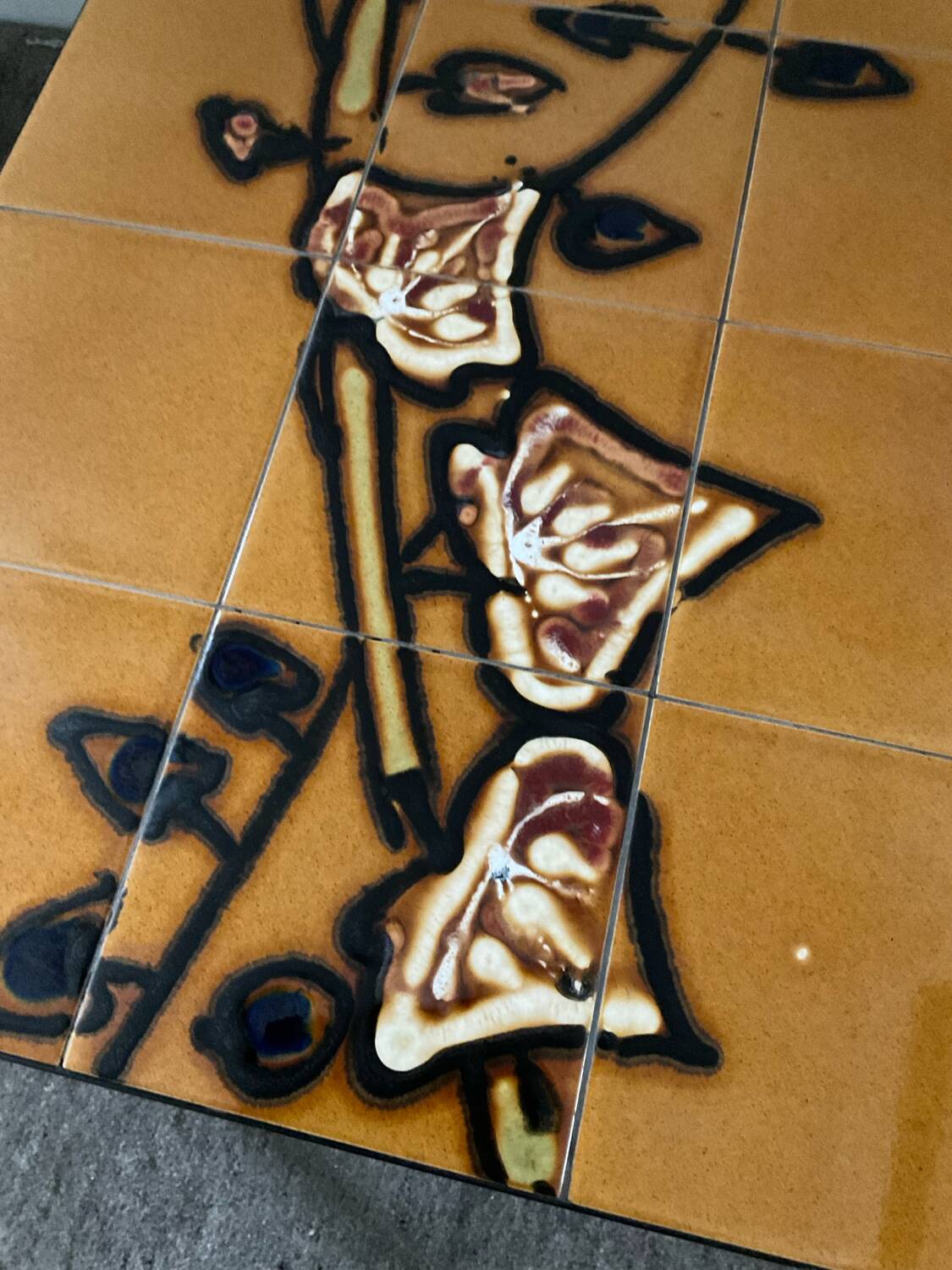 Vintage ceramic coffee table from the 1970s