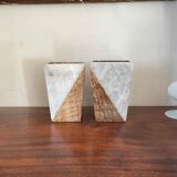 Pair of Art Deco marble bookends