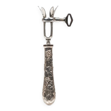 Manche à gigot Christofle métal argenté décor vigne — état neuf