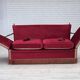 1970s, Danish 2-seater "Spanish" drop arm sofa, furniture velour.