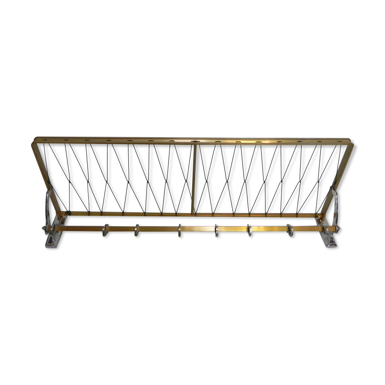 Vintage aluminum wall coat rack