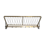 Vintage aluminum wall coat rack