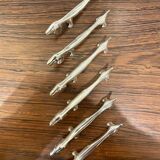 6 silver-plated dachshund knife rests
