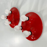 Red Triteti wall lamp by Vico Magistretti for Artemide, 1960