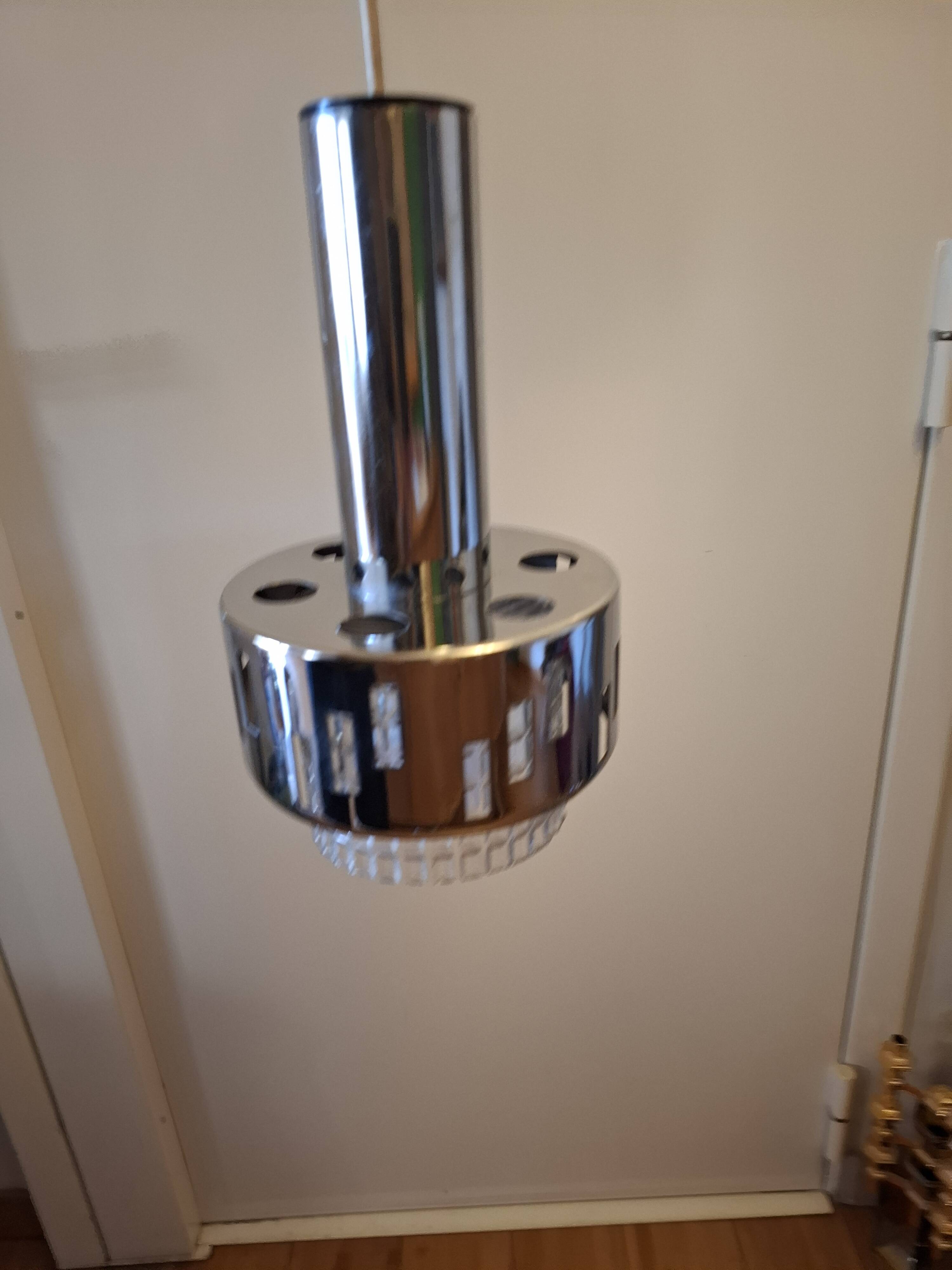 Suspension en metal chromé années 70'S RAAK