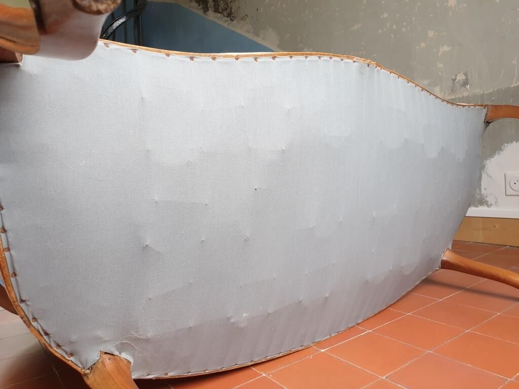 Louis XV style convertible sofa toile de Jouy Chinoiseries