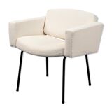 Armchair Council of Pierre Guariche for Meurop with fabric loop Lelièvre