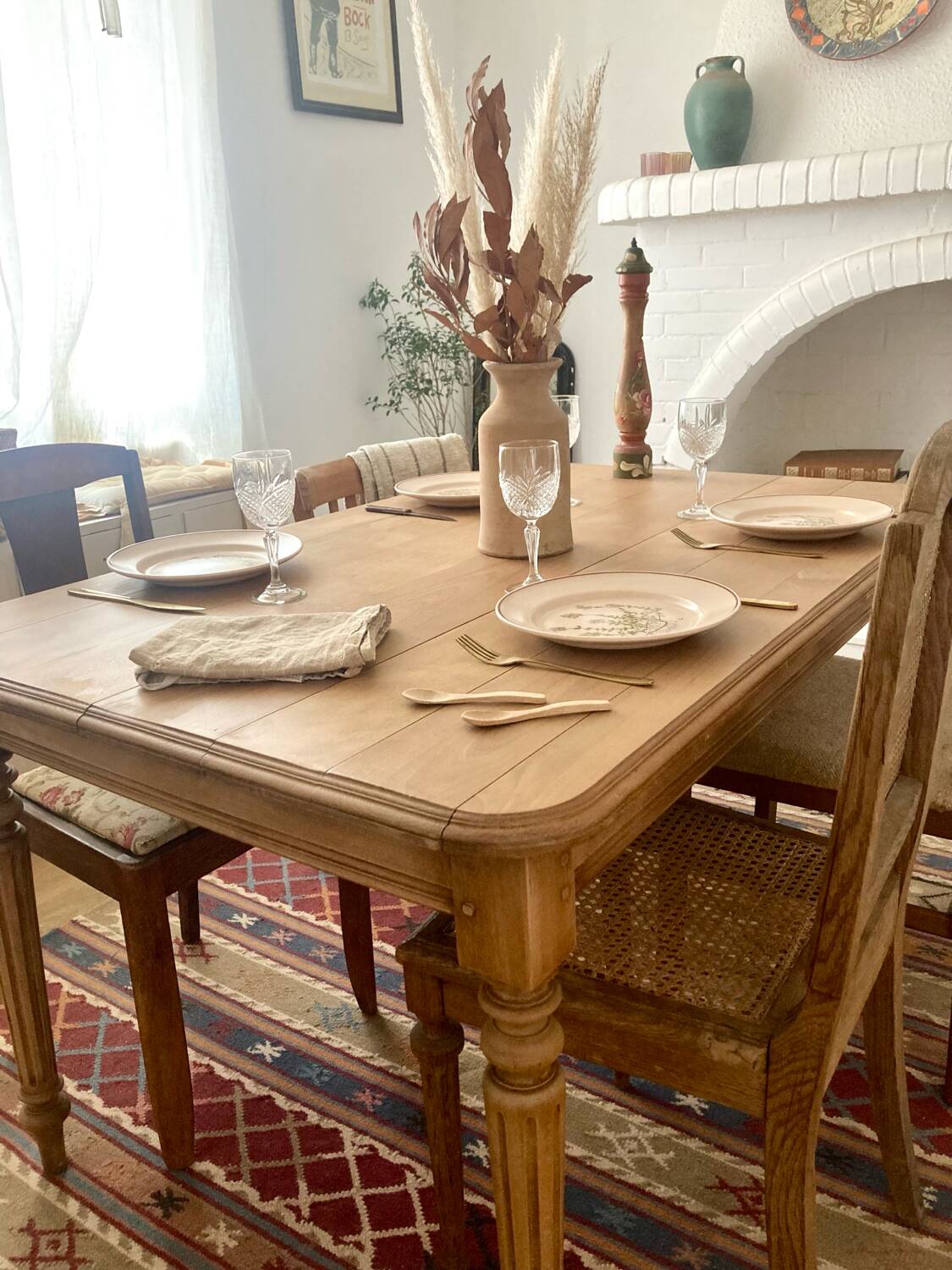 Antique solid oak table
