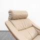 Lounge armchair with footrest, Scandinavian design, Kroken model, leather