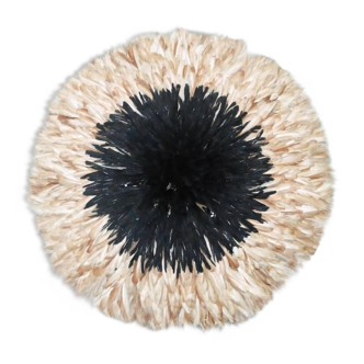 Juju hat black outline beige of 70 cm