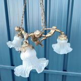 Bronze angel chandelier