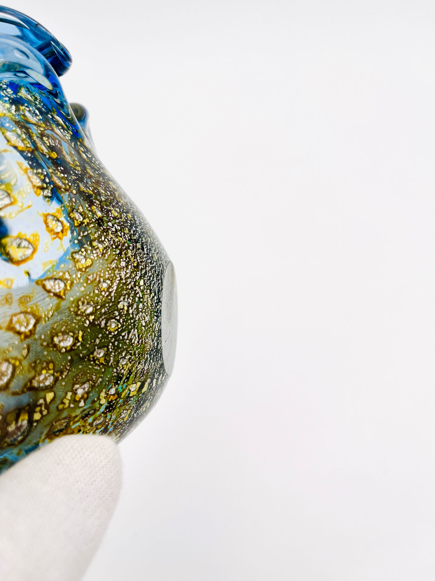 Coupe Murano – Bullicante - inclusion Or & Argent  – Circa 1960