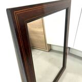 Art Deco rosewood and brass mirror