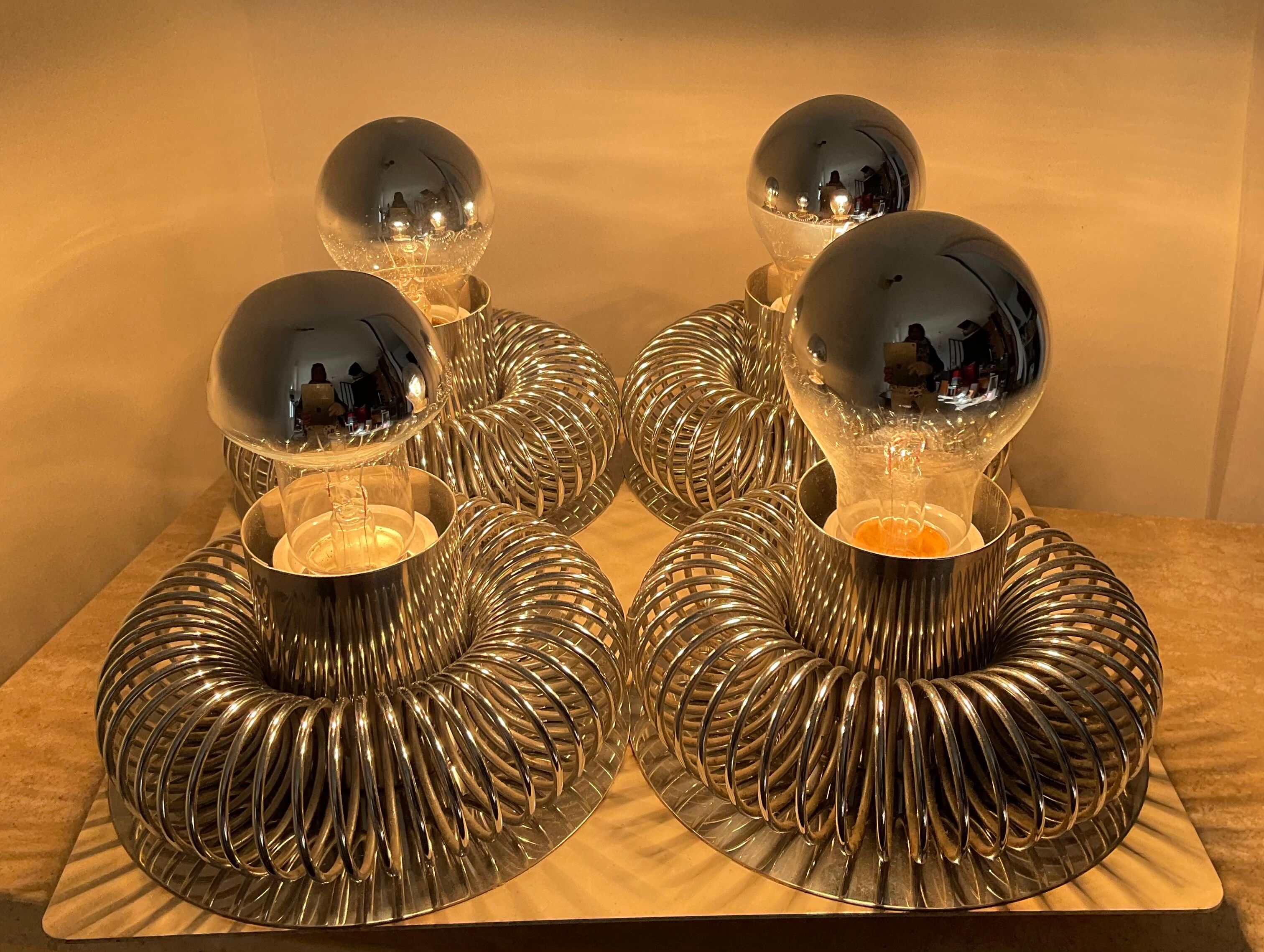 Wall lamp Spring Andréa Lazzari 60s