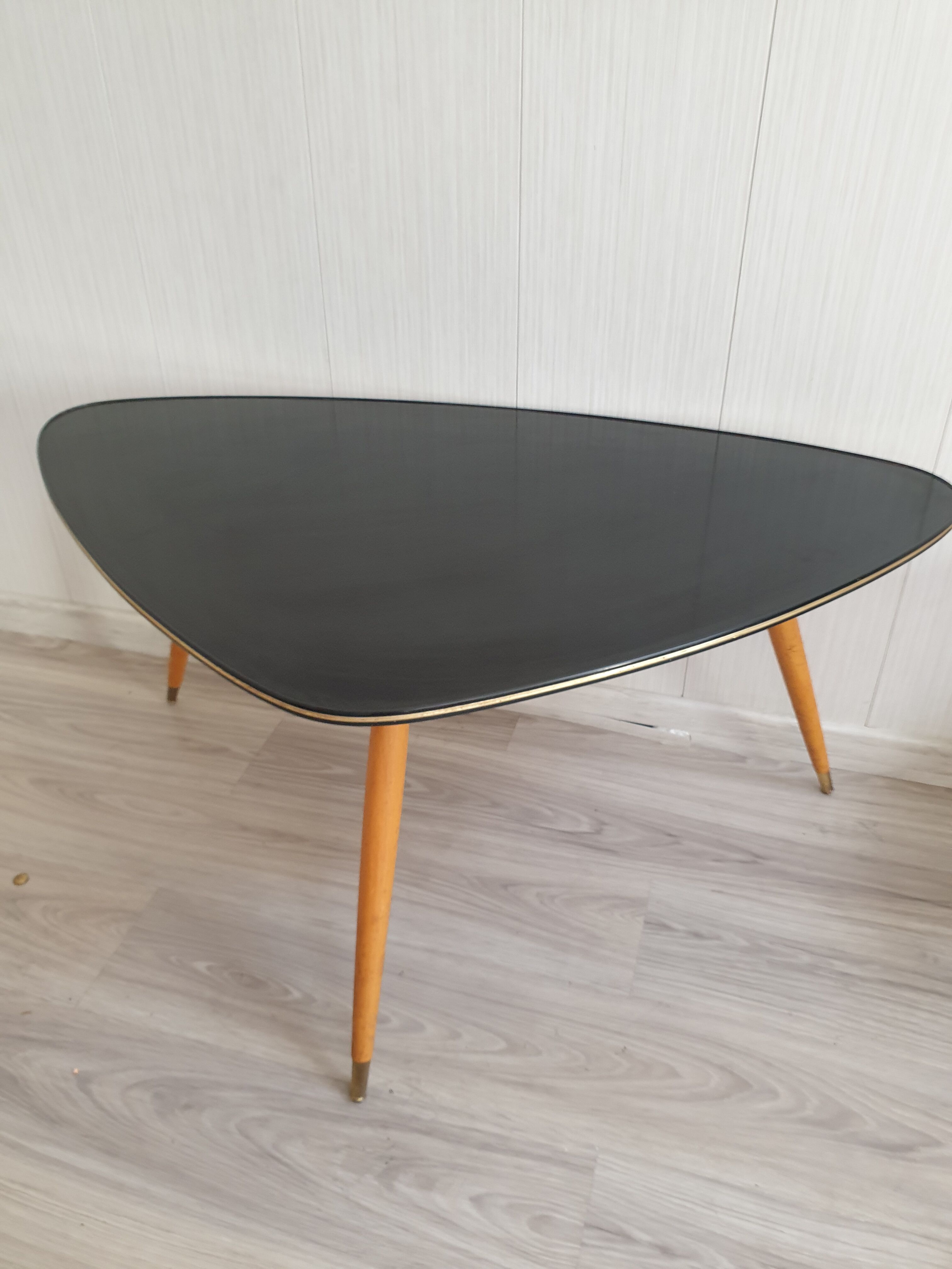 Mid - Century coffee side table, teardrop, 1970s