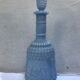 Former Carafe Liqueur Opaline Blue Decor Moulded - Vintage Cave Bouchon