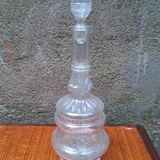 Large moulded glass carafe