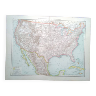 A geographical map from Atlas Richard Andrees year 1887 North America Nordamerika