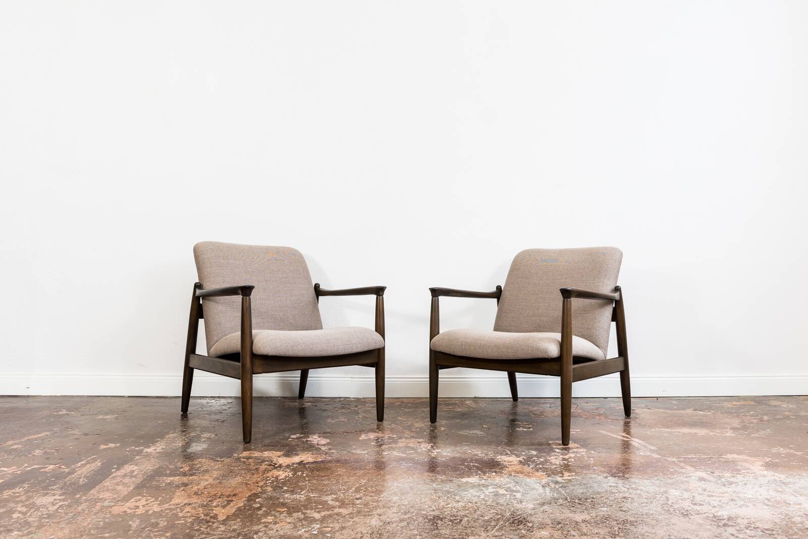 Kvadrat Customizable Pair Of Restored Mid Century Armchairs, 1960's