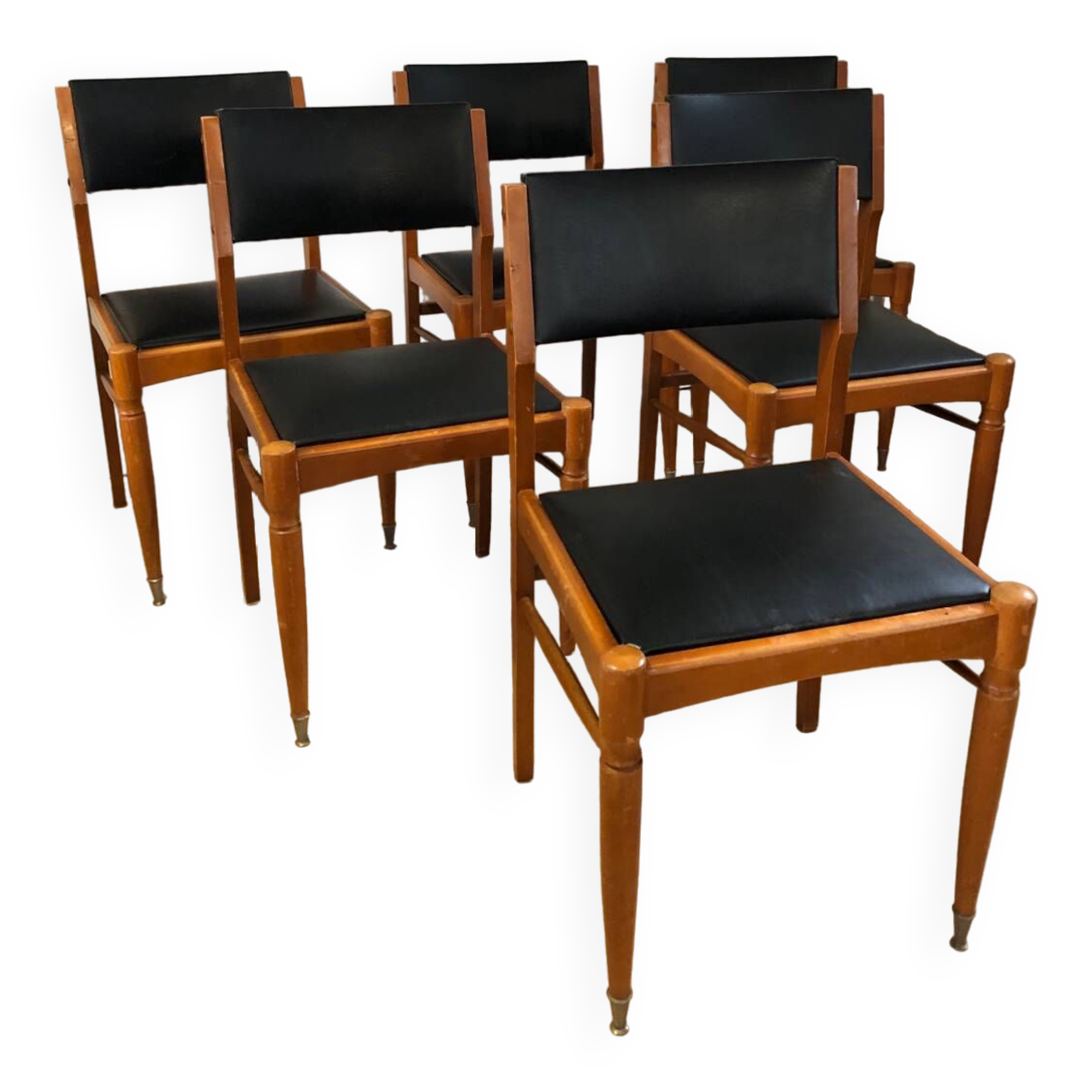 Series of 6 vintage Scandinavian style chairs