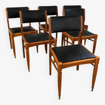 Série 6 chaises vintages style scandinave