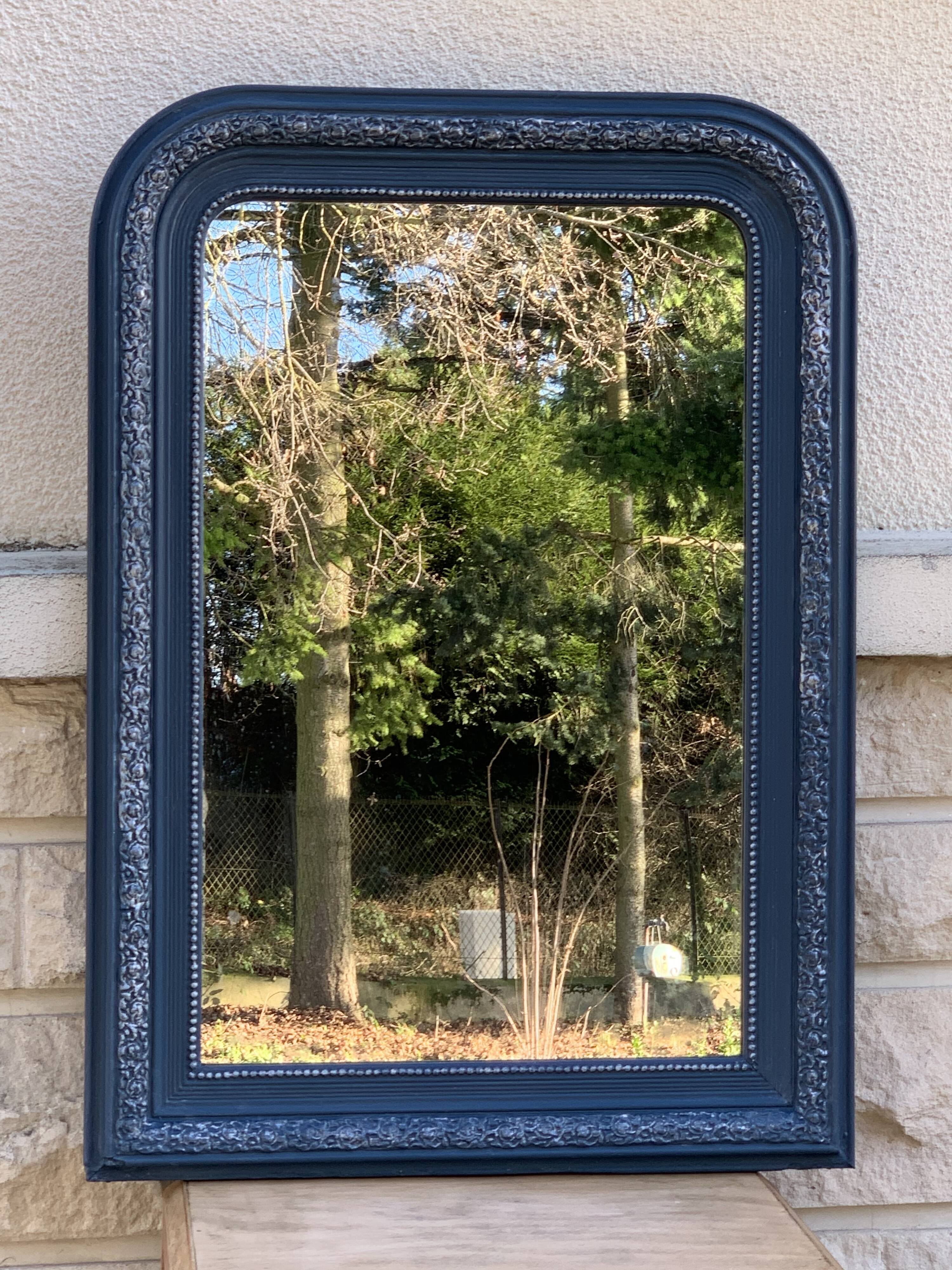Mirror louis philippe 75x105 gray blue