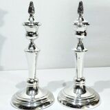 Pair of Silver Candle Holders Egypt