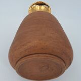 Vase en grès chamotté brut émaillé d'or, Italie, Bitossi pour Raymor, circa 1960/1970