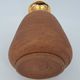 Vase in raw chamotte sandstone enameled with gold, Italy, Bitossi for Raymor, circa 1960/1970
