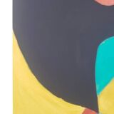Large hand painted abstract canvas