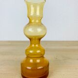 Scandinavian vase Riihimaki amber glass