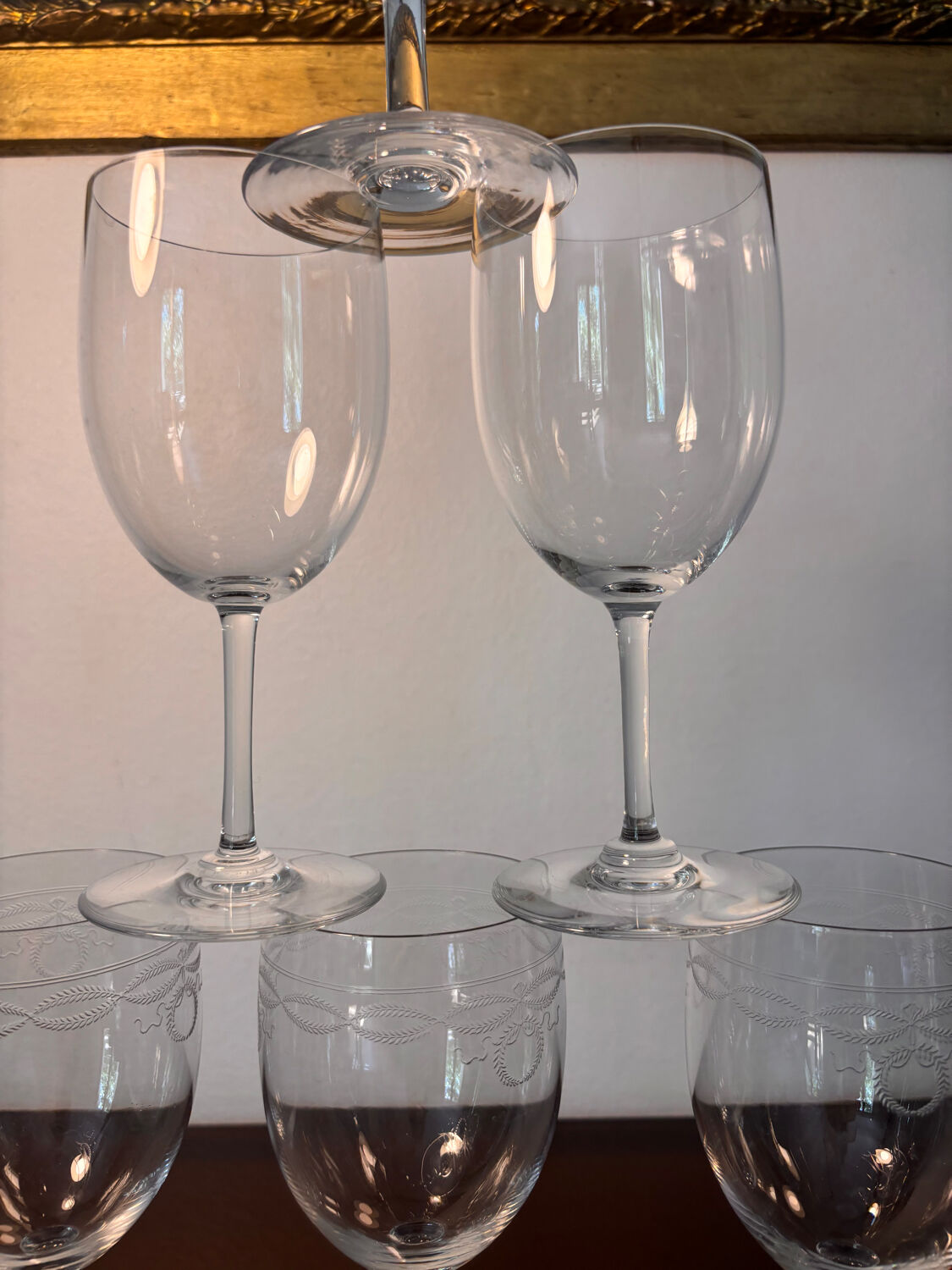 4 Perfection and 2 Byzantine Baccarat glasses