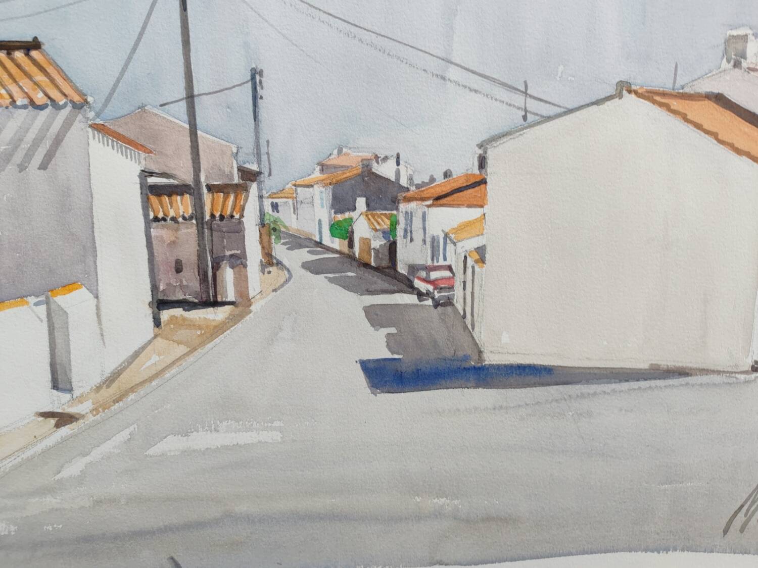 Watercolour by Michel Roubille, 1990.