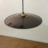 Hanging lamp in black enamelled plate