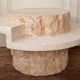 Magnussen Ponte, 1980 brutalist fossil stone coffee table