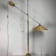 Italian Adjustable Floor Lamp in Pencil Reed, Bamboo, Rattan and Brass, 1970s