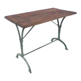 Art nouveau bistro table with cast iron frame