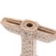 Moroccan candle holder in beige stone, 1970s