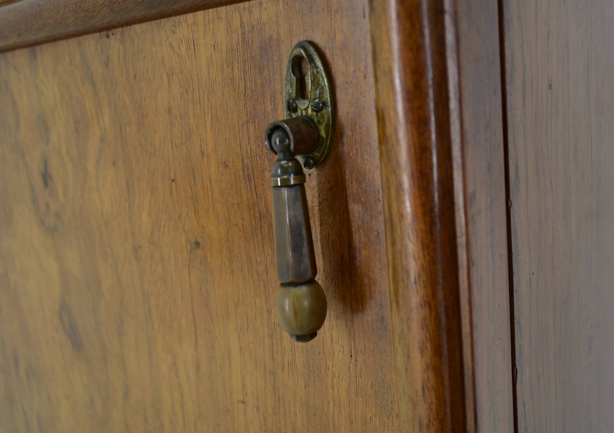 1930s pair of art deco bedside tables, Czechoslovakia