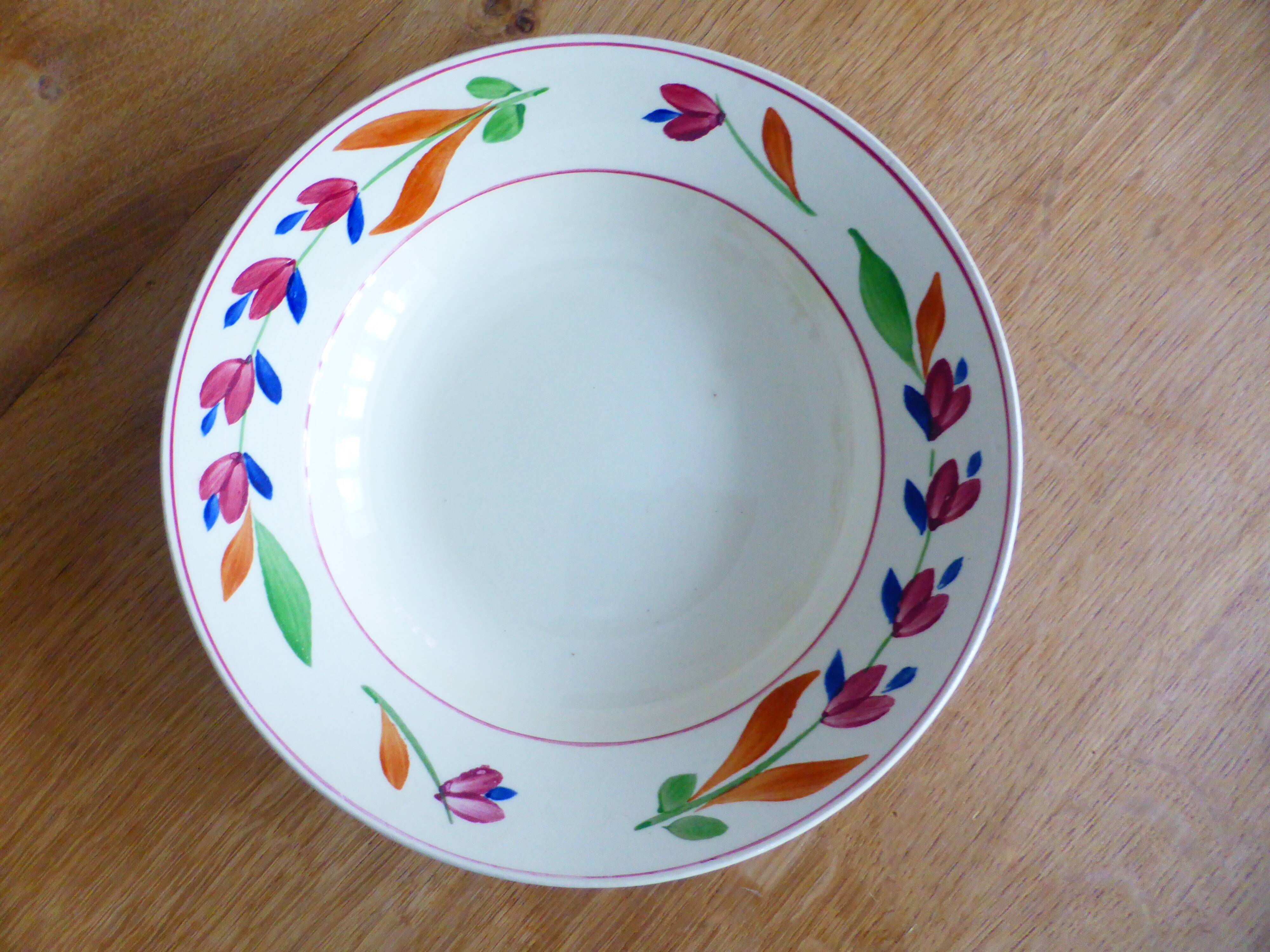 1 assiette creuse de gien modèle jeannine 221280