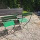 Pair of folding garden chairs