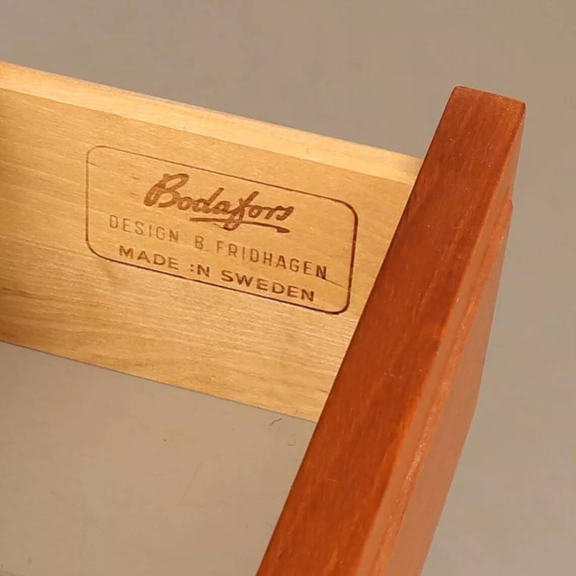 Bertil Fridhagen Bodafors sideboard 1960, light wood, vintage Swedish design