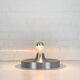 Brushed aluminum space age wall lamp, Flush Light, Germany 1960-70