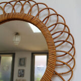 Mirror rattan 46cm diameter