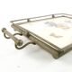 Art Nouveau tray, silver-plated brass, white porcelain, Austria, early 20th century